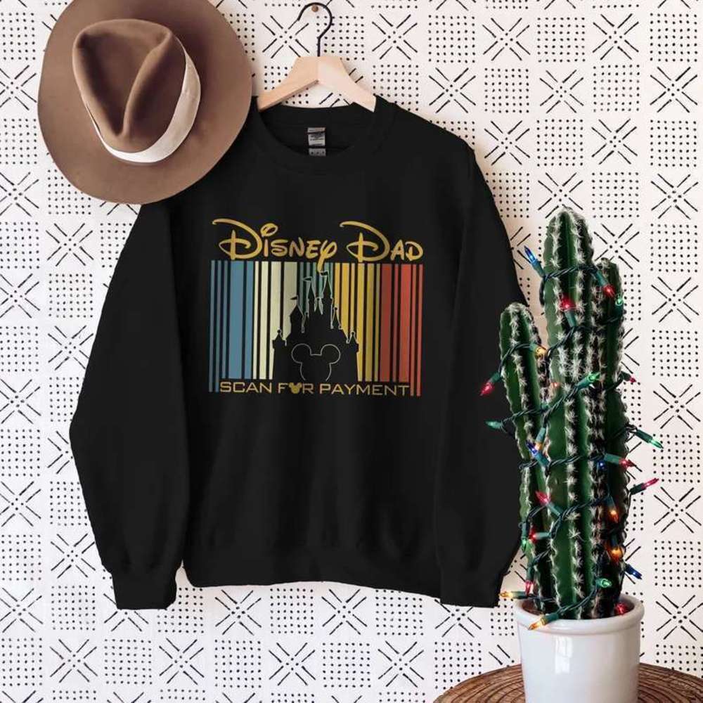 Disney Dad Scan For Payment Mickey Ears Crewneck Sweatshirt